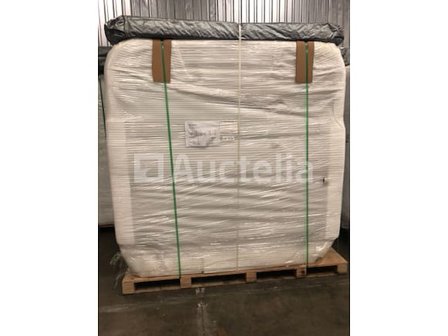 6 persoons outdoor spa 208x208 cm - wit bad / naturel houten kleur zijkant - afbeelding 18 van  24