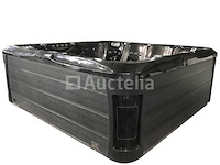 6 persoons outdoor spa met waterjets 230x230cm - bruin / zwarte zijkant incl. wifi - afbeelding 12 van  17