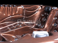 6 persoons outdoor spa met waterjets 230x230cm - bruin / zwarte zijkant incl. wifi - afbeelding 4 van  22