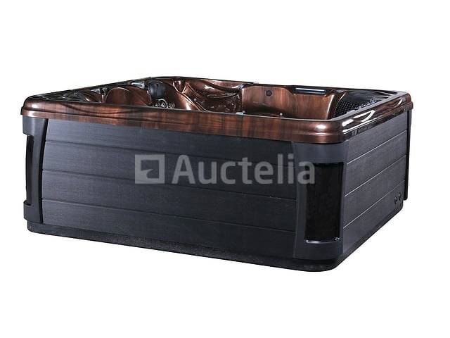 6 persoons outdoor spa met waterjets 230x230cm - bruin / zwarte zijkant incl. wifi - afbeelding 5 van  22