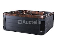 6 persoons outdoor spa met waterjets 230x230cm - bruin / zwarte zijkant incl. wifi - afbeelding 5 van  22
