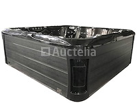6 persoons outdoor spa met waterjets 230x230cm - bruin / zwarte zijkant incl. wifi - afbeelding 16 van  22