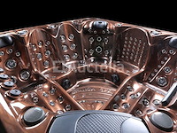 6 persoons outdoor spa met waterjets 230x230cm - bruin / zwarte zijkant incl. wifi - afbeelding 22 van  22