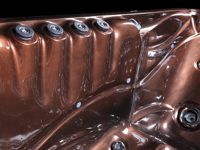 6 persoons outdoor spa met waterjets 230x230cm - bruin / zwarte zijkant incl. wifi - afbeelding 5 van  22