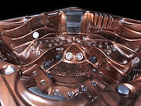 6 persoons outdoor spa met waterjets 230x230cm - bruin / zwarte zijkant incl. wifi - afbeelding 14 van  22