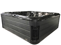 6 persoons outdoor spa met waterjets 230x230cm - bruin / zwarte zijkant incl. wifi - afbeelding 19 van  22