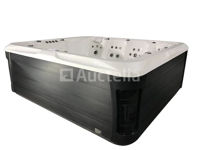 6 persoons outdoor spa met waterjets 230x230cm - wit / zwarte zijkant incl. wifi - afbeelding 10 van  17