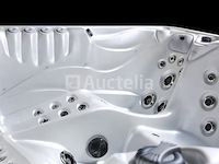 6 persoons outdoor spa met waterjets 230x230cm - wit / zwarte zijkant incl. wifi - afbeelding 12 van  17