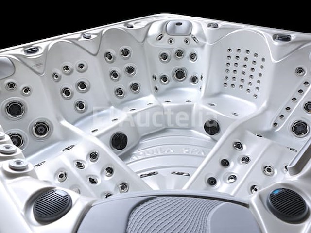 6 persoons outdoor spa met waterjets 230x230cm - wit / zwarte zijkant incl. wifi - afbeelding 15 van  17