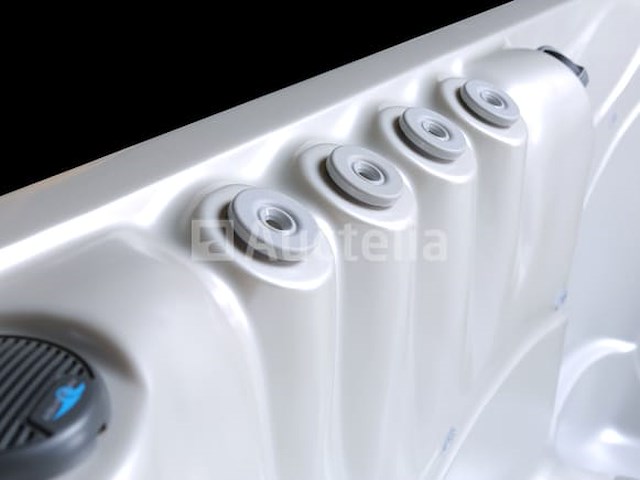 6 persoons outdoor spa met waterjets 230x230cm - wit / zwarte zijkant incl. wifi - afbeelding 16 van  17