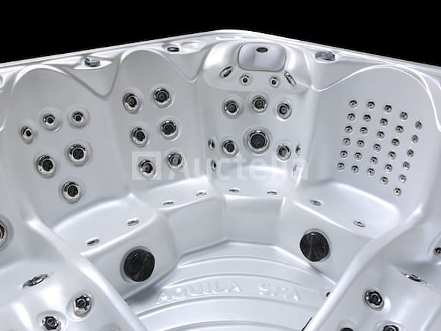 6 persoons outdoor spa met waterjets 230x230cm - wit / zwarte zijkant incl. wifi - afbeelding 17 van  17