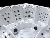 6 persoons outdoor spa met waterjets 230x230cm - wit / zwarte zijkant incl. wifi - afbeelding 17 van  17