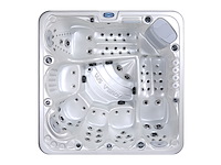 6 persoons outdoor spa met waterjets 230x230cm - wit / zwarte zijkant incl. wifi - afbeelding 9 van  17