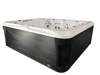 6 persoons outdoor spa met waterjets 230x230cm - wit / zwarte zijkant incl. wifi - afbeelding 10 van  17