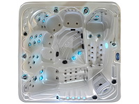 6 persoons outdoor spa met waterjets 230x230cm - wit / zwarte zijkant incl. wifi - afbeelding 17 van  17