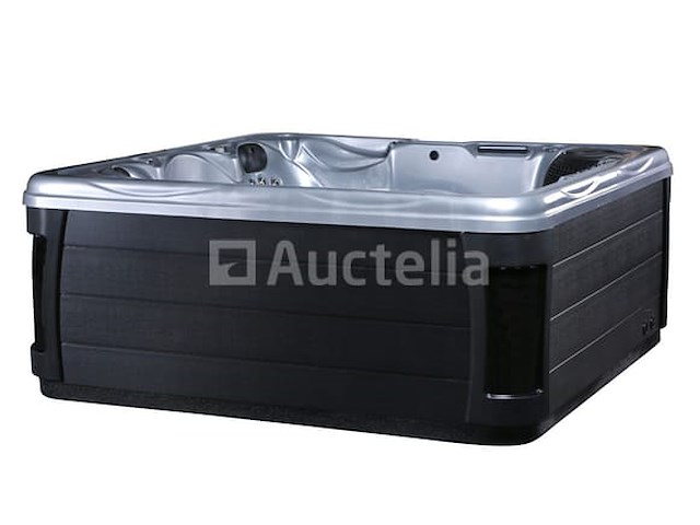 6 persoons outdoor spa met waterjets 230x230cm - zilver / zwarte zijkant incl. wifi - afbeelding 7 van  18