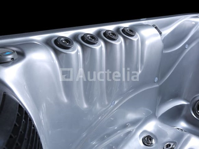 6 persoons outdoor spa met waterjets 230x230cm - zilver / zwarte zijkant incl. wifi - afbeelding 15 van  18