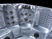6 persoons outdoor spa met waterjets 230x230cm - zilver / zwarte zijkant incl. wifi - afbeelding 18 van  18