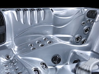 6 persoons outdoor spa met waterjets 230x230cm - zilver / zwarte zijkant incl. wifi - afbeelding 14 van  18
