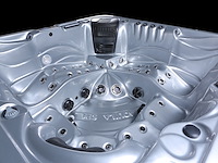 6 persoons outdoor spa met waterjets 230x230cm - zilver / zwarte zijkant incl. wifi - afbeelding 15 van  18