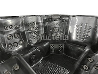 6 persoons outdoor spa met waterjets 255x233 cm - zwart / zwarte zijkant - afbeelding 8 van  17