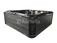 6 persoons outdoor spa met waterjets 255x233 cm - zwart / zwarte zijkant - afbeelding 15 van  17