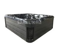 6 persoons outdoor spa met waterjets 255x233 cm - zwart / zwarte zijkant - afbeelding 17 van  17
