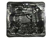 6 persoons outdoor spa met waterjets 255x233cm - zwart / zwarte zijkant - afbeelding 2 van  17