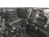 6 persoons outdoor spa met waterjets 255x233cm - zwart / zwarte zijkant - afbeelding 17 van  17