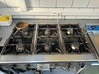 6-pit vuur op gas inox - afbeelding 4 van  13