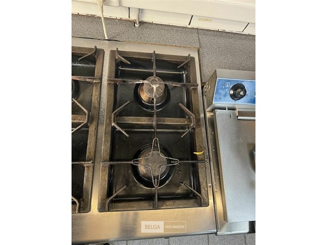6-pit vuur op gas inox - afbeelding 5 van  13