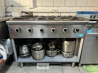 6-pit vuur op gas inox - afbeelding 6 van  13