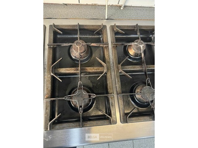 6-pit vuur op gas inox - afbeelding 7 van  13