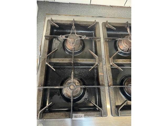 6-pit vuur op gas inox - afbeelding 8 van  13