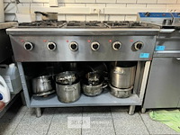 6-pit vuur op gas inox - afbeelding 10 van  13