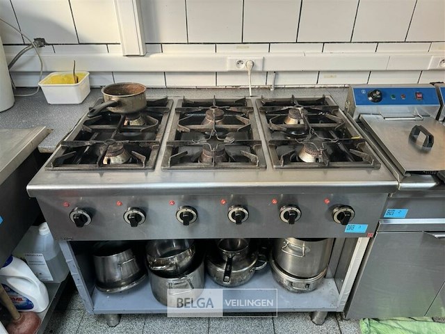 6-pit vuur op gas inox - afbeelding 11 van  13