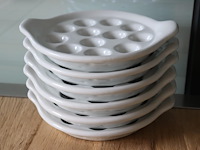 6 porseleinen escargot borden royale - afbeelding 1 van  4