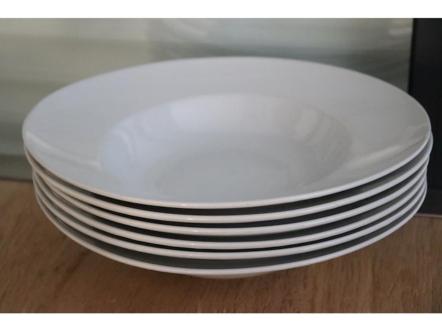 6 porseleinen pastaborden - afbeelding 1 van  2
