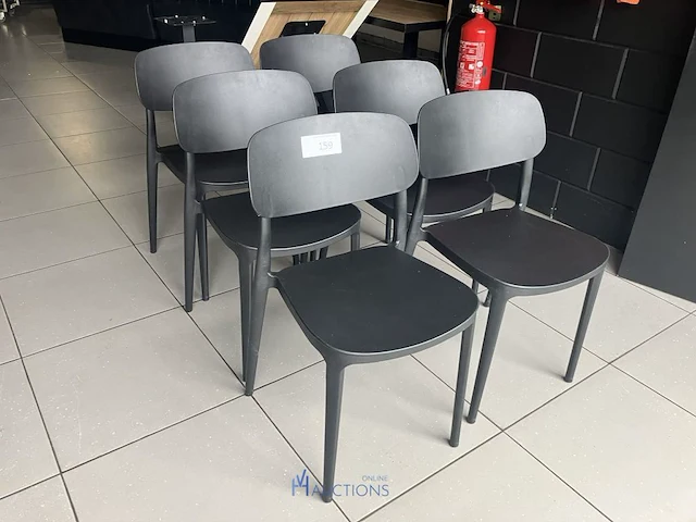 6 pvc stoelen horecadepot - afbeelding 1 van  3
