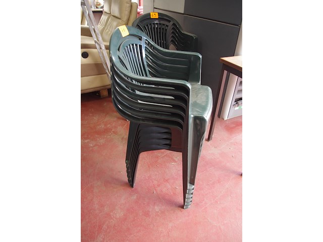 6 pvc tuinstoelen - afbeelding 2 van  2