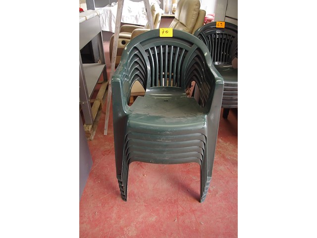 6 pvc tuinstoelen - afbeelding 1 van  1