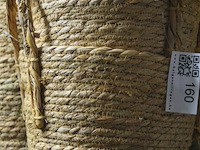 6 rieten bloemmandjes - afbeelding 2 van  3