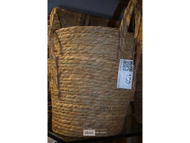 6 rieten bloemmandjes - afbeelding 3 van  3