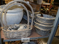 6 rieten bloempotjes - afbeelding 1 van  3