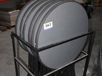 6 statafels in transportkar - afbeelding 1 van  1