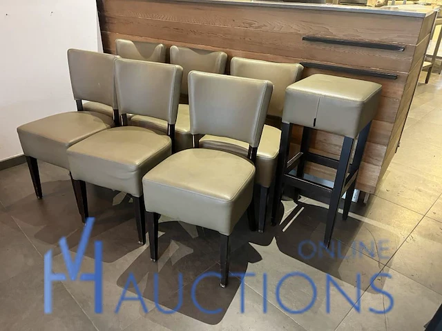 6 stoelen en barkruk de-arend.com - afbeelding 4 van  4