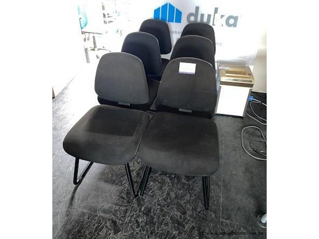 6 stoelen in stof bekleed - afbeelding 1 van  1