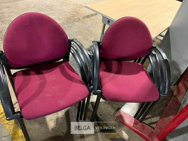 6 stoffen bureelstoelen - afbeelding 1 van  2