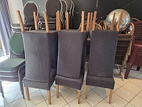 6 stoffen eetkamerstoelen - afbeelding 1 van  2