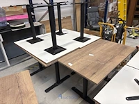 6 tafels van plm 120 x 70 x 75 cm voorzien van formica bovenblad en metalen onderstel - afbeelding 4 van  6